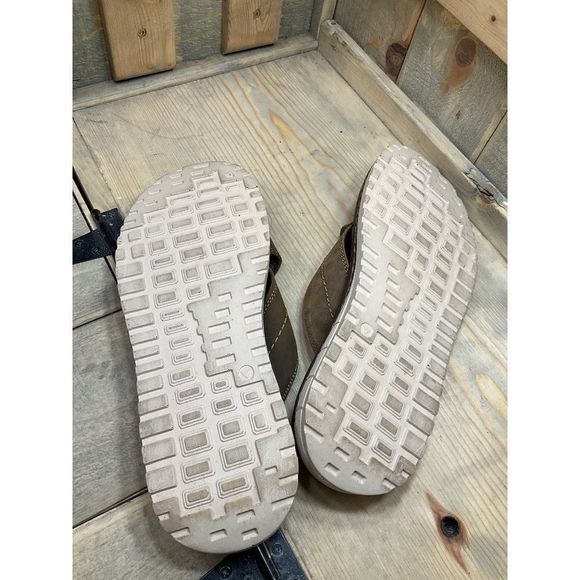 MEX 29 US11 JBE Jean Baptiste Ebrard Mens Slides Sandals Slip On Leather Brown - Picture 6 of 7